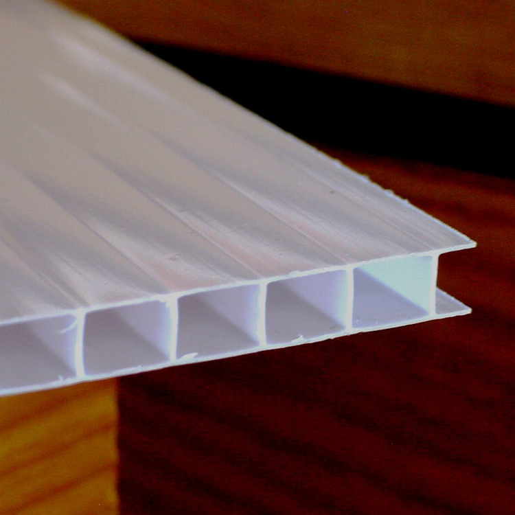 twin wall PC sheets hollow/4mm twin wall polycarbonate sheet manufacturer supplies 